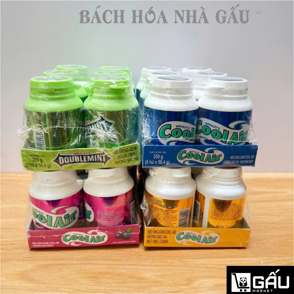 Lốc 6 lọ kẹo Singum Doublemint (40 viên - 58.4gr/lọ)