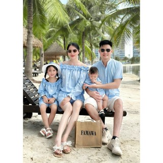 Set áo đôi hoa thêu cao cấp size 42kg đến 100kg đi du lịch - picnic - chụp ảnh