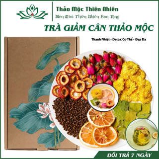  Trà Giảm Cân Thảo Mộc Thiên Nhiên thanh lọc cơ thể giảm mỡ Detox tự nhiên nguyên liệu sấy lạnh 