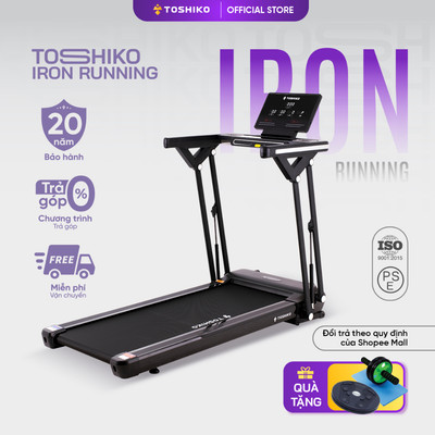 Máy chạy bộ Toshiko Iron Running động cơ DC 3.5HP mạnh mẽ chống ồn hiệu quả