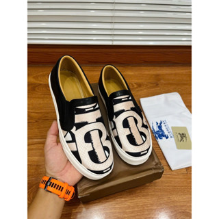   Best Quality  - Giày Slipon Đen Độc Đáo Lót Nâu Nổi Bật - Hộp Phụ Kiện Đầy Đủ 