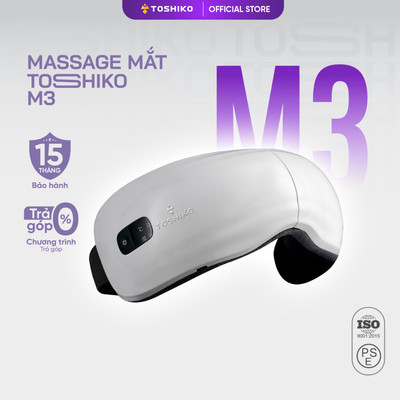 Máy massage mắt thông minh TOSHIKO M3 công nghệ nhiệt hồng ngoại giúp xoa dịu mỏi mắt hỗ trợ tan quầng thâm mắt
