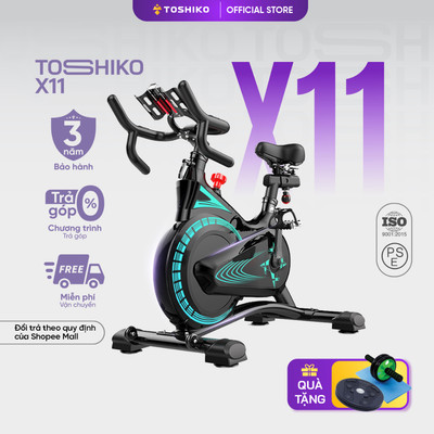 Xe đạp thể dục tại nhà TOSHIKO X11 chính hãng giúp tăng cơ giảm mỡ bánh đà kháng từ Bảo hành 3 năm