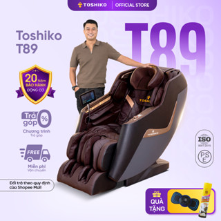 Ghế massage Toshiko T89 công nghệ con lăn massage 4D cao cấp hỗ trợ điều khiển giọng nói Tiếng Việt