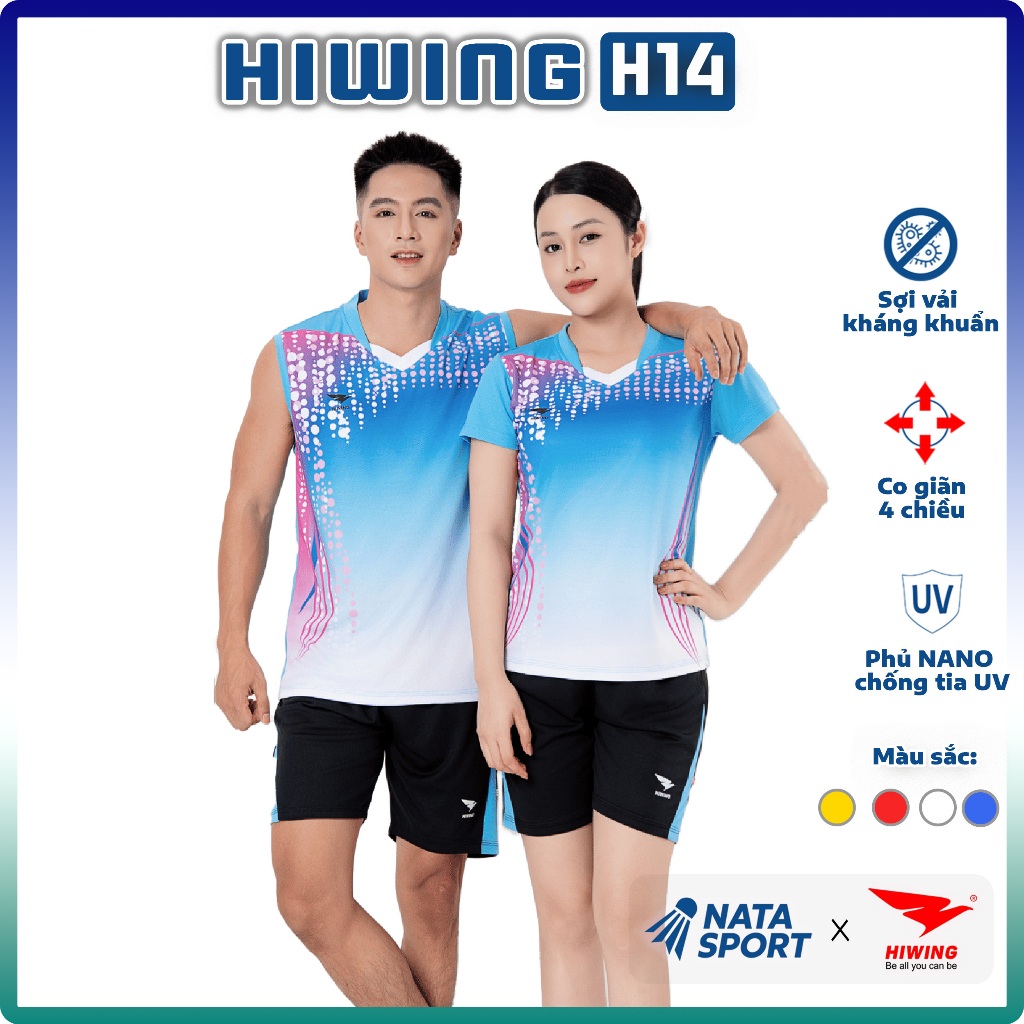 Bộ Thể Thao Nam Nữ Hiwing H14 - Áo Bóng Chuyền, Áo Cầu Lông, Pickleball, Bóng Bàn