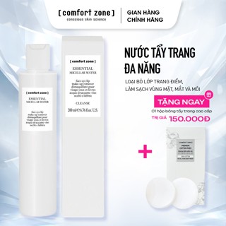  Tẩy trang đa năng Comfort Zone Essential Micellar Water 3 trong 1 cho vùng mặt mắt và môi - 200ml 