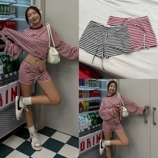  EMMIE SHORTS - Quần Shorts DEROSE Ôm Ngắn Dây Rút Eo Vải Thun Trơn Mềm 