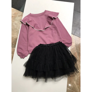 Áo Nỉ Bèo & Chân Váy Tutu Bé Gái HaM