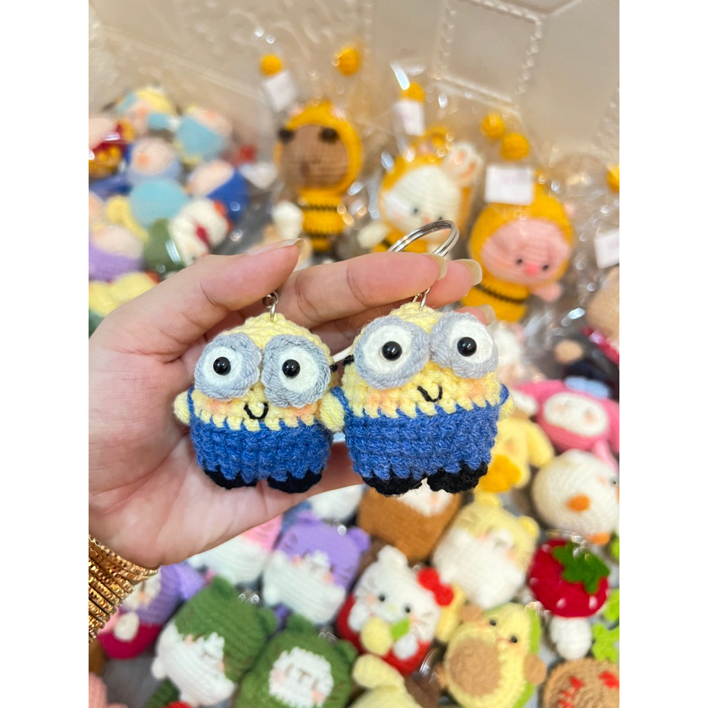 Móc khoá  len minion