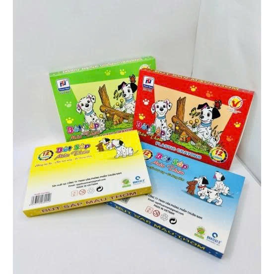 Sáp Màu Chó Đốm Thuận Nam 12 Màu