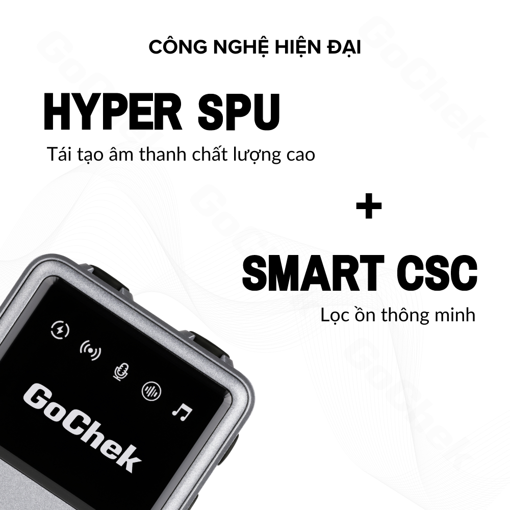 Thiết bị thu âm chuyên nghiệp Gochek tích hợp sử dụng đa thiết bị đa chức năng, Mic thu âm không dây Gochek Ultra Plus | BigBuy360 - bigbuy360.vn