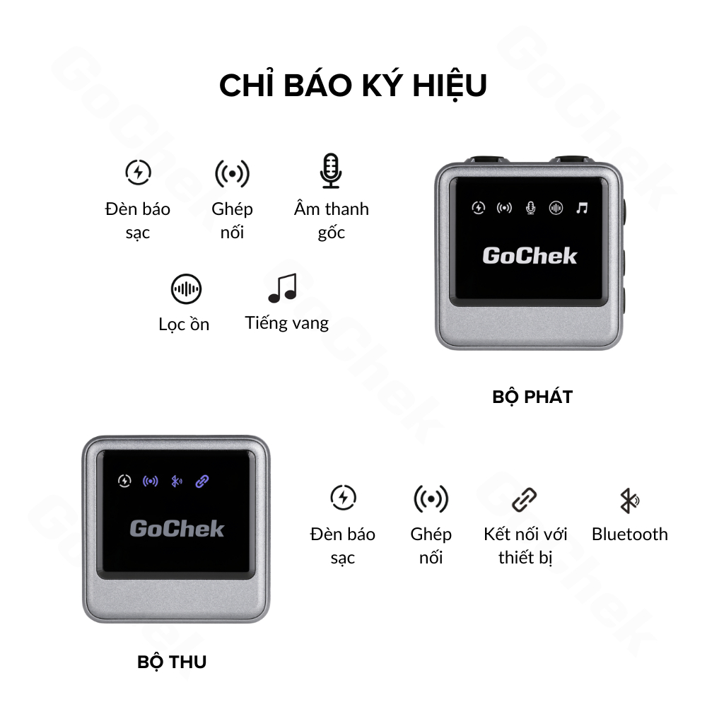 Thiết bị thu âm chuyên nghiệp Gochek tích hợp sử dụng đa thiết bị đa chức năng, Mic thu âm không dây Gochek Ultra Plus | BigBuy360 - bigbuy360.vn