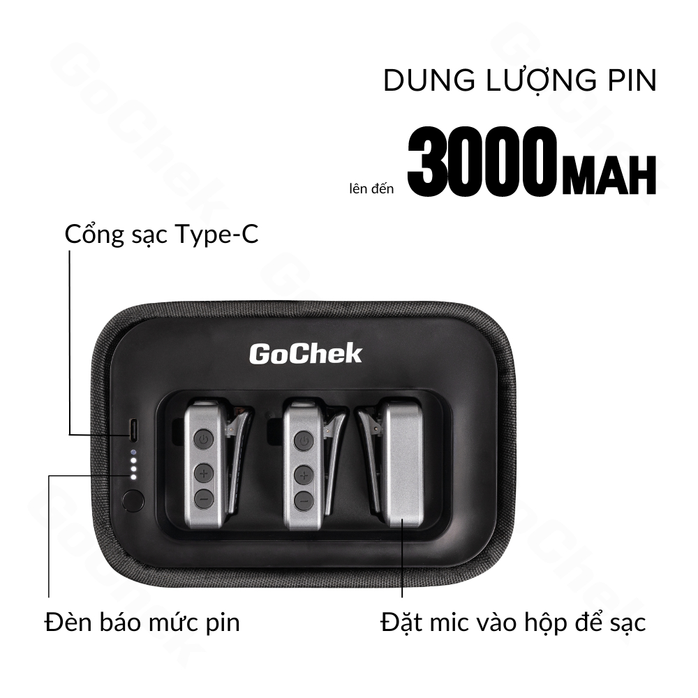 Thiết bị thu âm chuyên nghiệp Gochek tích hợp sử dụng đa thiết bị đa chức năng, Mic thu âm không dây Gochek Ultra Plus | BigBuy360 - bigbuy360.vn