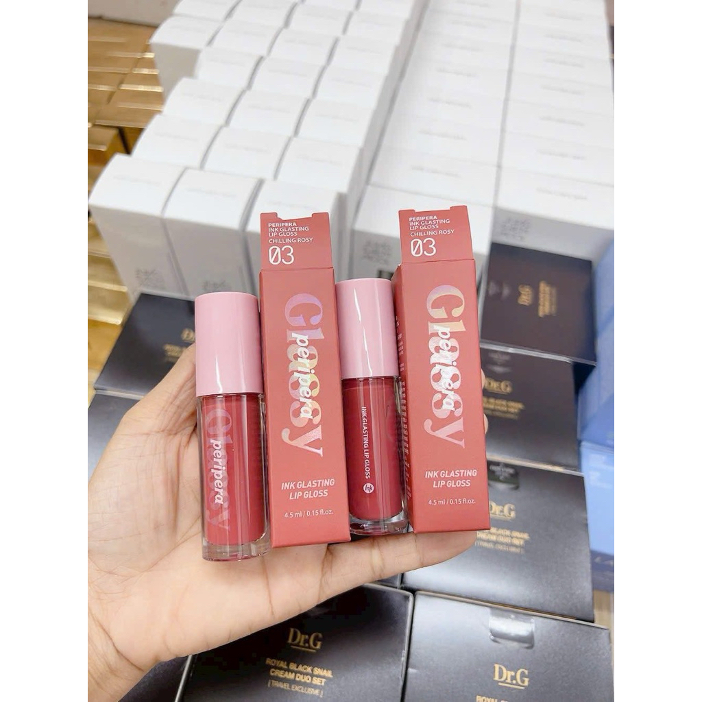 SON TINT BÓNG PERIPERA INK GLASTING LIP GLOSS #03 CHILLING ROSY