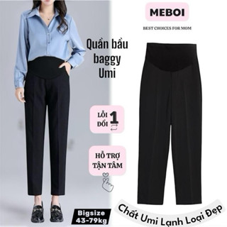 Quần Bầu Công Sở dáng Baggy chất Umi Lạnh Loại1 dày dặn ống đứng thanh lịch sang trọng U1