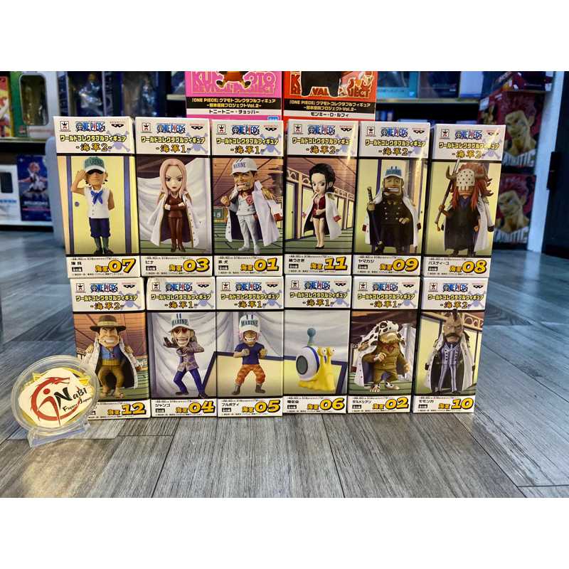[Có sẵn] Mô hình One Piece chính hãng WCF - Full set Hải quân vol 1 - 2 tem vàng newseal đô đốc deco