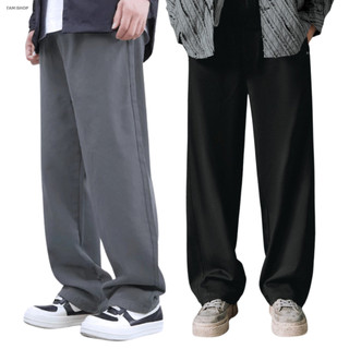  Quần Kaki Ống Rộng Dáng Xuông Chất Liệu Dầy Dặn  form Nam nữ Unisex Cao Cấp màu TRẮNG đủ size - TâmShop C1 