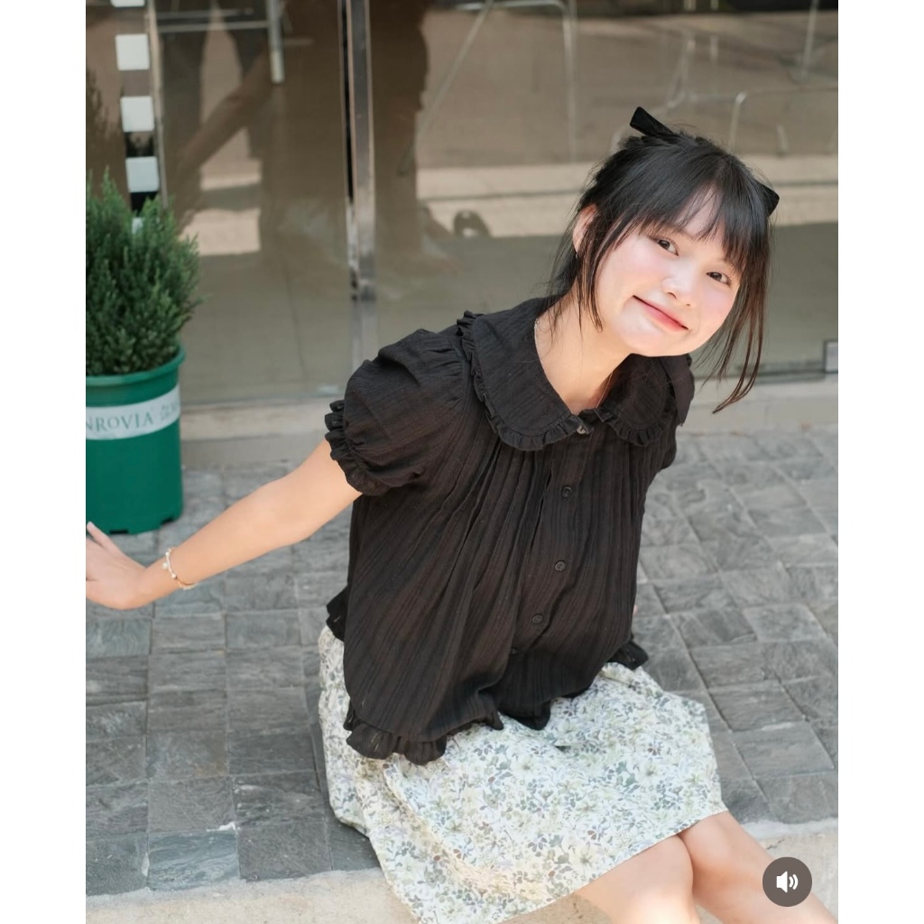 [A080] Áo baby doll dập li - Aufra studio