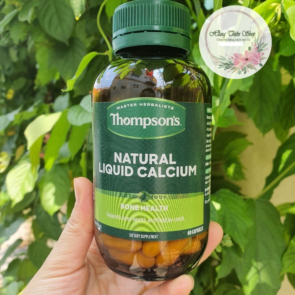 (Hàng Úc) Viên Canxi sữa Thompson's Natural Liquid Calcium 60 viên