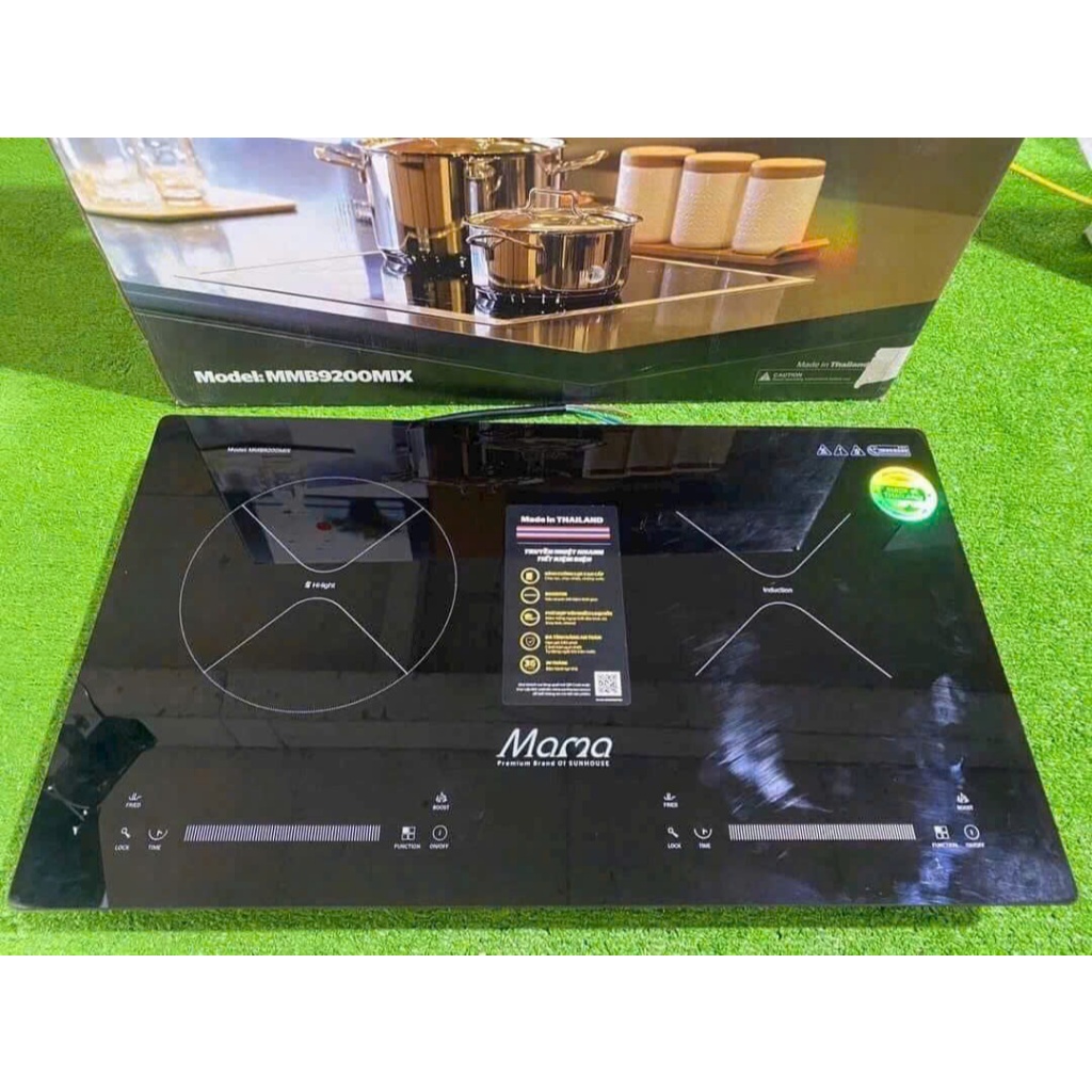 Bếp điện từ đôi Sunhouse Mama MMB9200MIX,hàng thanh lí mới,trầy xước nhẹ không đáng kể,sale 50%
