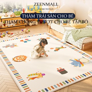 Zeen Thảm Trải Sàn Cho Bé Họa Tiết Hoạt Hình Chống Trượt Gấp Gọn/Cuộn Êm Ái Tập Đi & Vui Chơi 1M6*2M