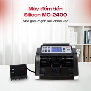  Máy đếm tiền Silicon MC-2400 thiết kế nhỏ gọn màn hình TFT 2.8 inch 