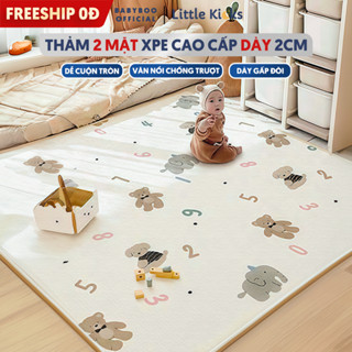 Thảm Cuộn Xốp Little Kicks XPE Họa Tiết Cao Cấp An Toàn Cho Bé 2 Mặt Dày 2cm