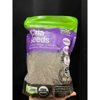 [DATE 2028] Hạt chia tím - đen Absolute Organic túi 500g/ 1kg Úc