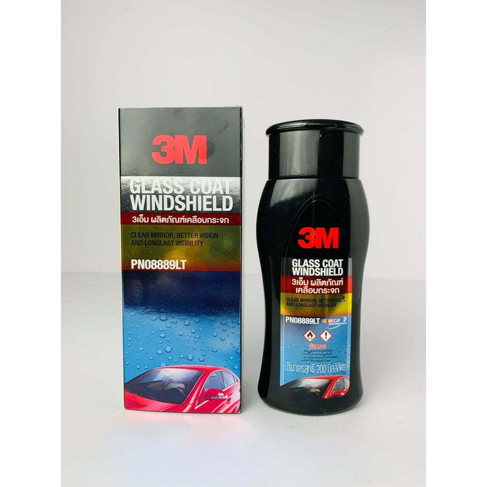 Chai Phủ Nano Chống Bám Nước Kính Lái Ô Tô 3M Glass Coat Windshield 200ml CHÍNH HÃNG
