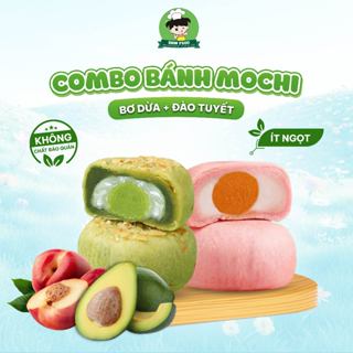  Combo Bánh Mochi Bơ Dừa Mochi Đào Tuyết Không Đường Ít Calo Shin Food Mềm Dẻo Thơm Ngon Bánh Mochi Ăn Kiêng Healthy 
