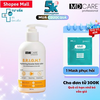 Sữa Dưỡng Thể Sáng Da 4% Alpha Arbutin-3% Niacinamide MD CARE Brightening Booster Body Lotion 200ml