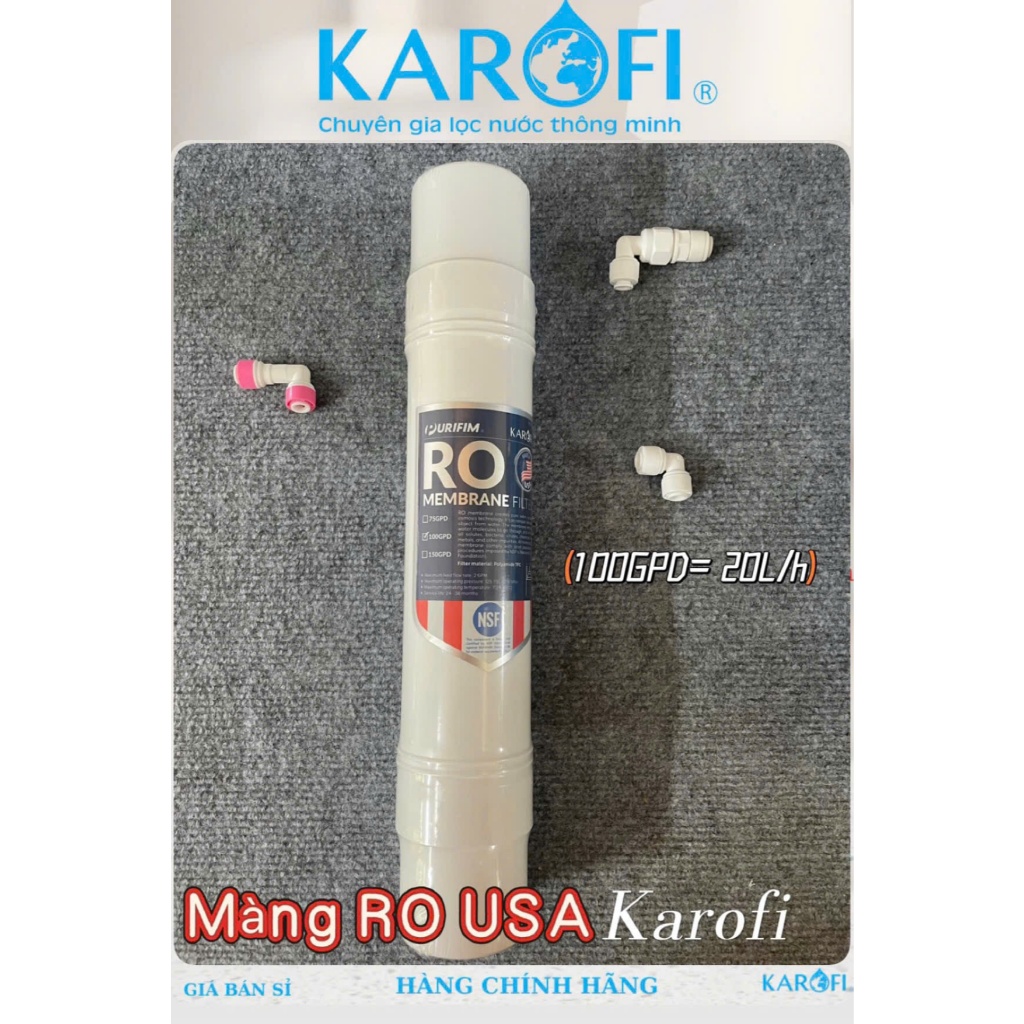 LÕI LỌC NƯỚC SỐ 4 - MÀNG RO PURIFIM KAROFI USA 100 GDP - Màng Ro đúc Karofi