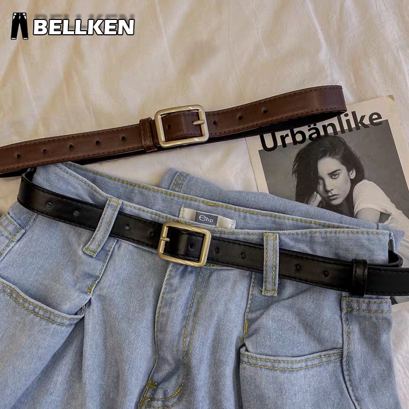 Thắt lưng nam nữ bản nhỏ phong cách Hàn Quốc, dây nịt học sinh đơn giản Thắt Lưng Nam Bản Nhỏ Mặt Vu