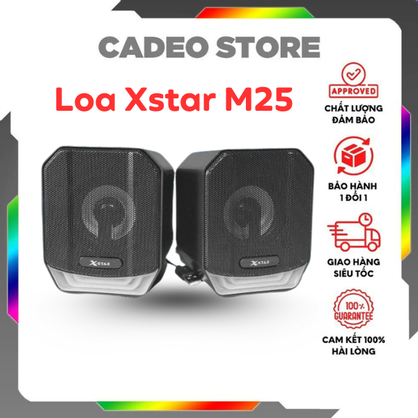 Loa Máy Tính Xstar M25 Với Đèn LED Năng Động và Âm Thanh Chất Lượng Cao
