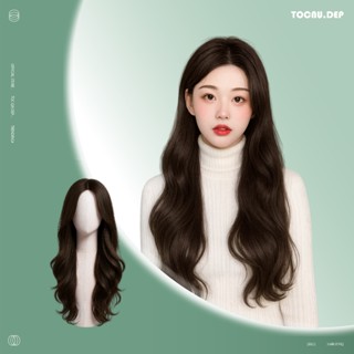  Tóc giả nữ dài 60cm Tóc nữ cả đầu mái bay xoăn đuôi cao cấp A04 Tặng lưới chụp Tóc nữ hot trend phong cách dịu dàng 