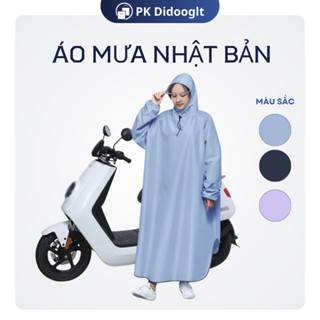 Áo mưa đi xe phong cách Nhật Bản DIDOOGLT - Áo Mưa Choàng 1 người có kính chắn mưa chống thấm tốt