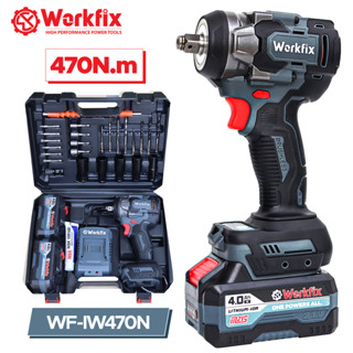  Máy Siết Bulong Workfix WF-IW470N 470Nm Điều Tốc 3 Cấp Tính Năng Auto Stop Chuyên Mở Ốc Bé Hơn 28mm 
