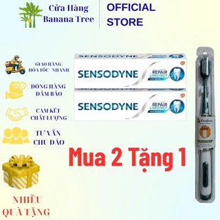  Bộ 2 kem đánh răng Sensodyne Repai Protec+ Tặng 1 bàn chải Adongfresh 822 
