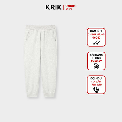 Quần Jogger Nam KRIK Form Classic Chất Liệu Nỉ Thiết Kế Bo Gấu Năng Động JG7555