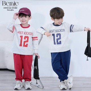  Bộ dài tay bé trai Bernie Best Kicker 12 style thể thao - Bộ cotton thu đông bé trai 9-26kg - H0725B21 