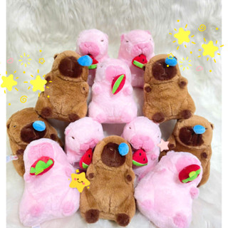 (GIÁ SIÊU HOT) Gấu Bông Siêu Cuteee. Capybara 20cm KÉO MŨI và KÉO TRÁI CÂY Cực Kỳ Đáng Yêu Dành Cho Bé