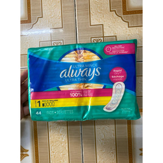 Băng vệ sinh always ultra thin Mỹ (48 miếng)