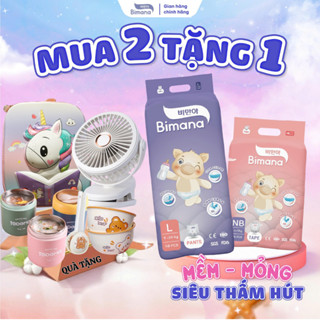   MUA 2 TẶNG 1  Tã Bỉm Dán  Quần BIMANA HÀN QUỐC mỏng thoáng thấm hút vượt trội đủ size 