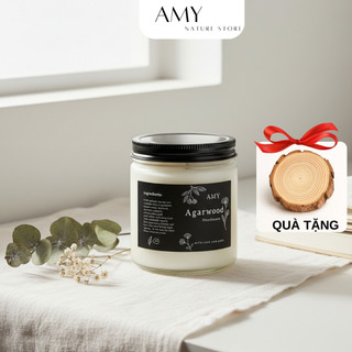  Nến thơm cao cấp không khói mùi gỗ AMY Store sáp đậu nành thư giãn ,đuổi muỗi trang trí phòng 