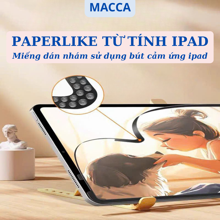 Miếng Dán iPad Paperlike Nam Châm Nhật Bản – Dán Nhám Viết Vẽ Như Giấy, Tháo Lắp Nhanh - Miếng dán n