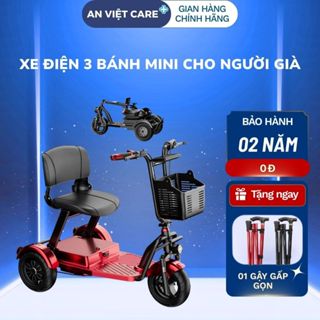 Xe điện 3 bánh mini cho người già, thiết kế gấp gọn, động cơ mạnh-tiện lợi,bảo hành 2 năm