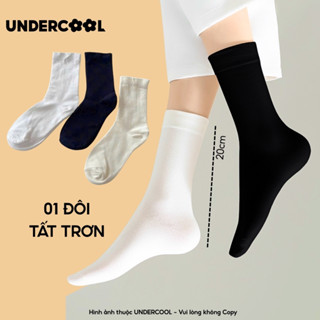  Đôi Tất Cổ Cao Cotton Mỏng Nữ UNDERCOOL Mềm Mại Màu Trơn Phong Cách Hàn Quốc,Thấm Hút Tốt TC93 