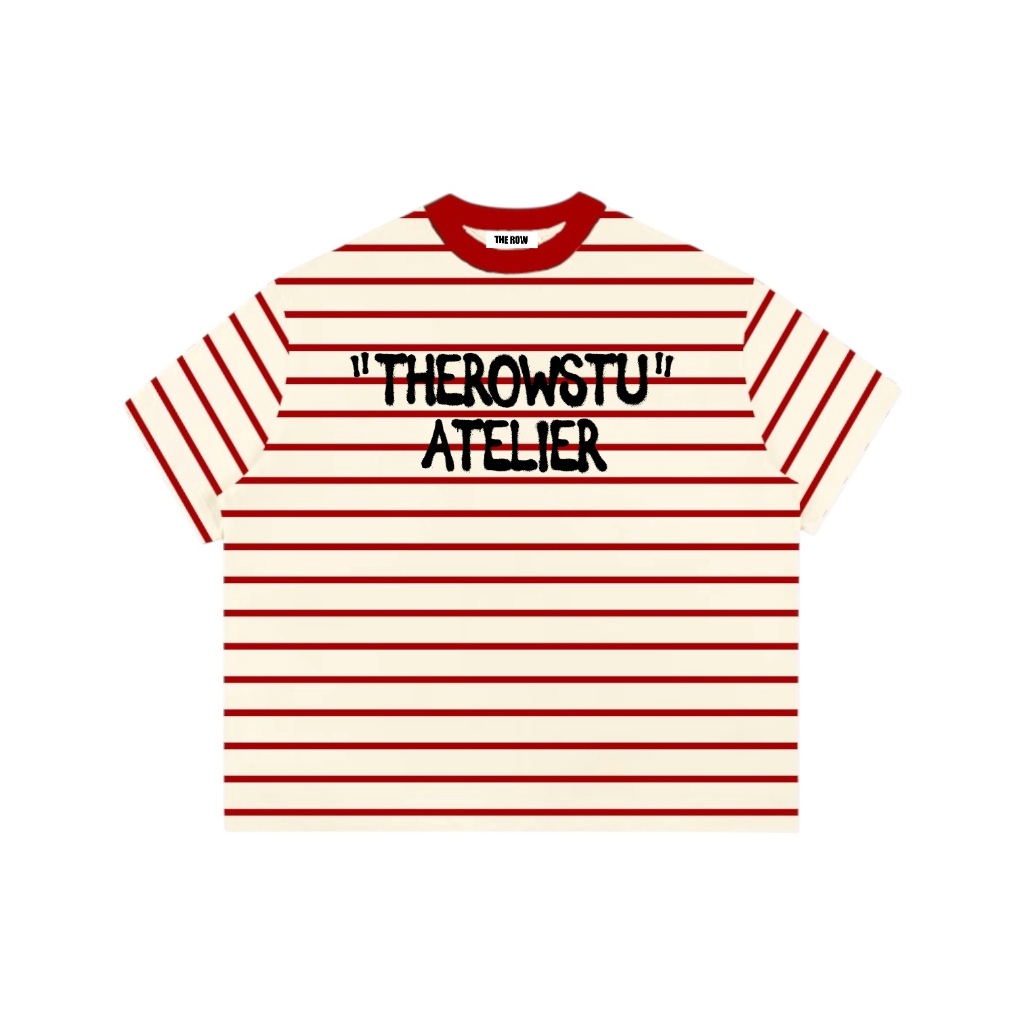 Áo Thun Boxy Sọc Ngang Tay Ngắn Thun Borip QC Local Brand THEROW " LOGO R  " Áo Phông Forrm Rộng Kiểu Đẹp Unisex Nam Nữ | BigBuy360 - bigbuy360.vn