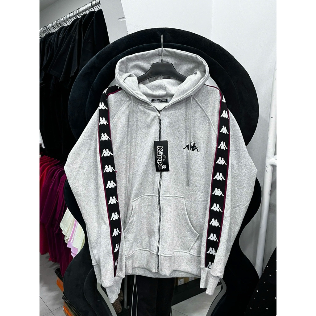 Áo Khoác Hoodie Zip Kappa Form Rộng Unisex Chất Vải Dày Dặn-Không Xù Lông Full Tag Mac