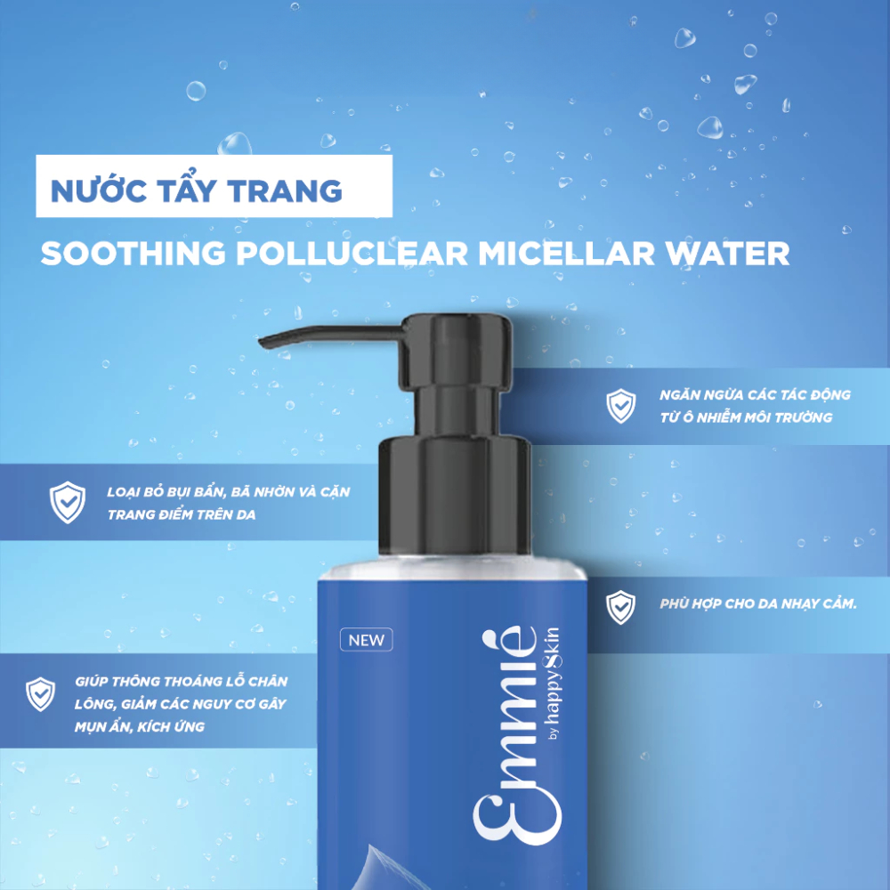 Ảnh 4 của Nước Tẩy Trang Emmié Derma Micellar Water sạch sâu, không cay mắt, không đắng miệng, không khô da
